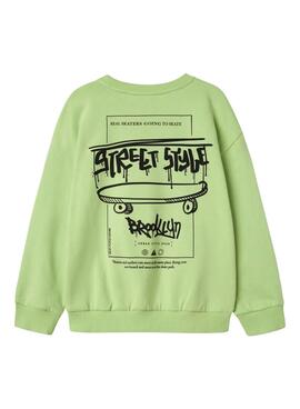 Sweatshirt Name It Slaslo Grün für Jungen