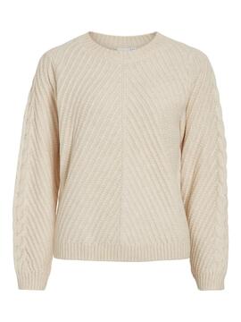 Pullover Vila Vierin Beige für frauen