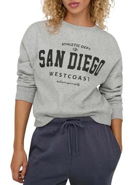 Sweatshirt Only Grau San Diego für frauen