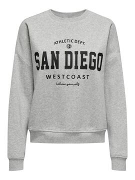 Sweatshirt Only Grau San Diego für frauen