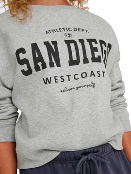 Sweatshirt Only Grau San Diego für frauen