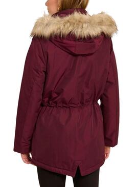 Parka Naf Naf Bupark Bordeaux für frauen