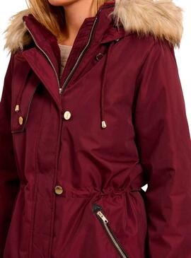 Parka Naf Naf Bupark Bordeaux für frauen