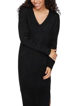 Kleid Vila Vima Strick Schwarz für frauen