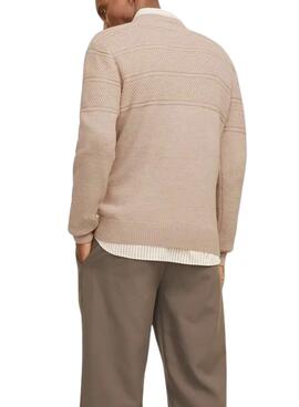 Pullover Jack and Jones Jerry Beige für männer