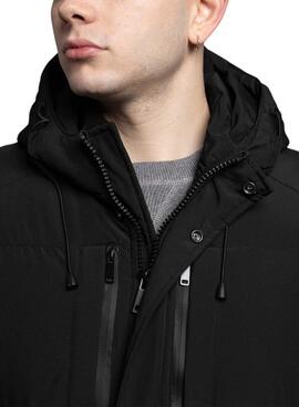 Parka Klout Andorra gesteppte schwarze Herrenjacke