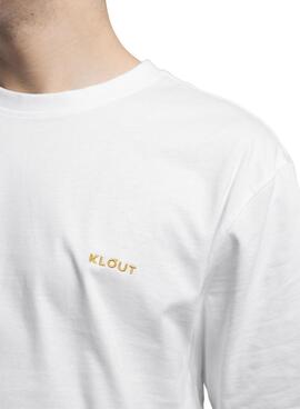 T-shirt Klout Basic bestickt Weiß für Männer