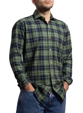 Grünes Tartan-Hemd für Herren