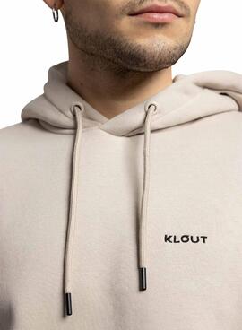 Kapuzen-Sweatshirt Klout mit bestickter Kapuze in Beige für Männer