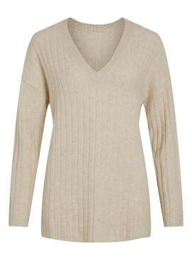 Pullover Vila Vimiraz beige für Frauen.