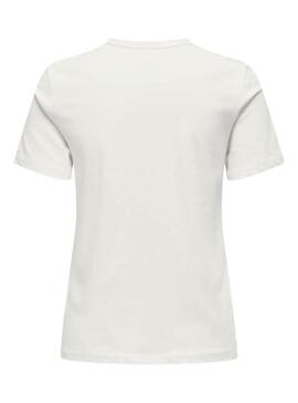 T-shirt Only Alba Love weiß für Frauen