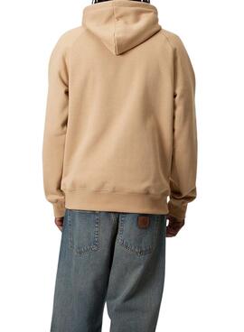 Sweatshirt Carhartt Chase Kapuze Kamel für Herren.