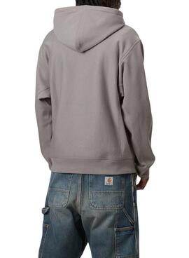 Sudadera Carhartt Hooded American Script grau für Herren