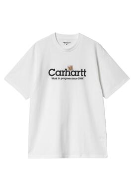 T-shirt Carhartt Label Script weiß für Männer