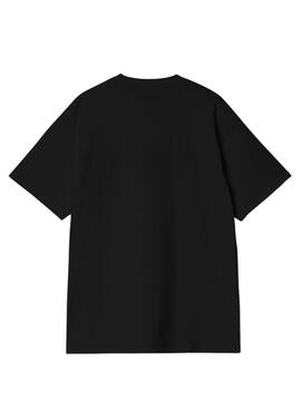 T-shirt Carhartt Label Script schwarz für Männer.