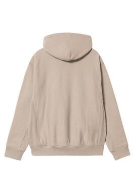 Sudadera Carhartt Hooded American Script in Toasted für Herren