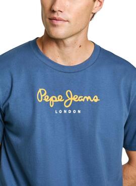 T-shirt Pepe Jeans Eggo Blau für Herren.