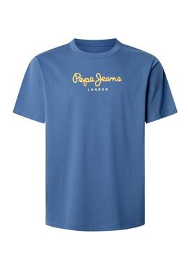 T-shirt Pepe Jeans Eggo Blau für Herren.