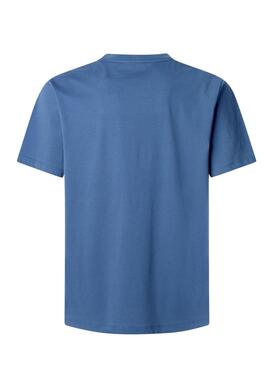 T-shirt Pepe Jeans Eggo Blau für Herren.