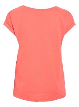 T-Shirt Vila Vidreamers New Koralle für Damen