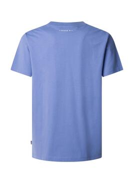 T-Shirt Pepe Jeans Perkins in blau für Herren