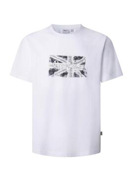 T-shirt Pepe Jeans Flag weiß für Männer