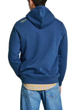 Sweatshirt Pepe Jeans Dylan mit blauer Kapuze für Herren