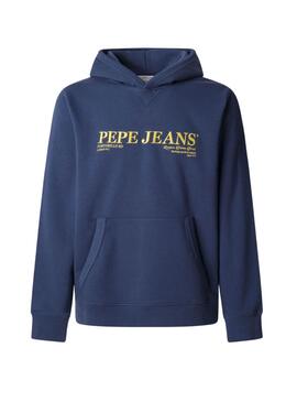 Sweatshirt Pepe Jeans Dylan mit blauer Kapuze für Herren