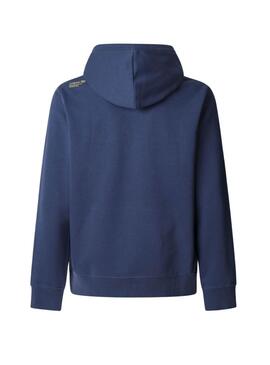 Sweatshirt Pepe Jeans Dylan mit blauer Kapuze für Herren