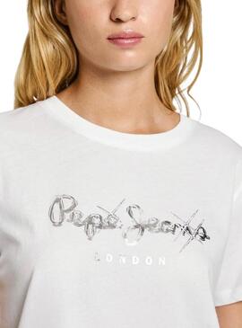 T-shirt Pepe Jeans Leticia weiß für Frauen