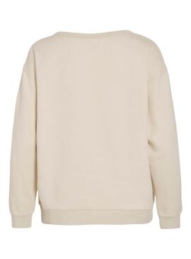 Sweatshirt Vila Vimaldea beige für Frauen