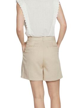 Kurze Hose Vila Viflea Beige für Frauen