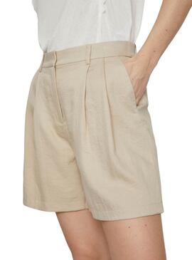 Kurze Hose Vila Viflea Beige für Frauen