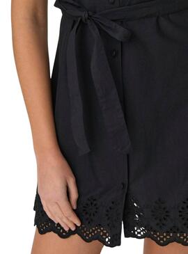 Kleid Only Lou Hemdbluse Schwarz für Damen