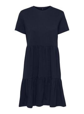 Kleid Only May Peplum Blau für Damen.