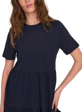 Kleid Only May Peplum Blau für Damen.