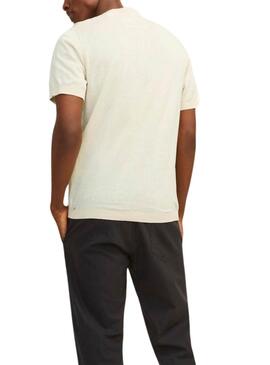 T-Shirt Jack and Jones Marco Punto Creme für Herren.