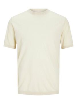 T-Shirt Jack and Jones Marco Punto Creme für Herren.