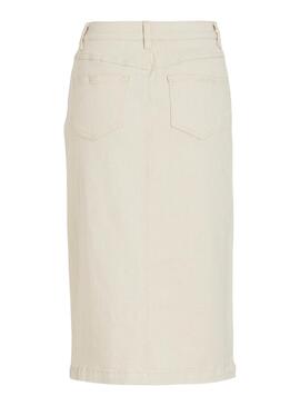 Rock Vila Viglove Midi Beige für Damen