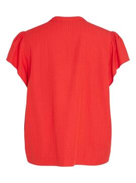 Bluse Vila Vinensa Rot für Damen