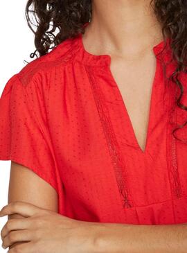 Bluse Vila Vinensa Rot für Damen