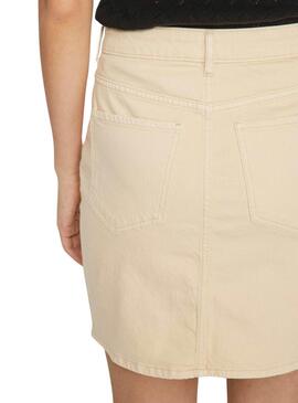 Rock Vila Vikaja Denim Beige Für Damen