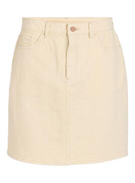 Rock Vila Vikaja Denim Beige Für Damen