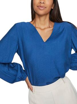 Bluse Vila Vijana Blau für Damen