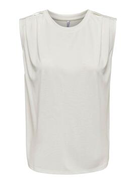 T-Shirt Only Free Modal Satin Beige für Damen