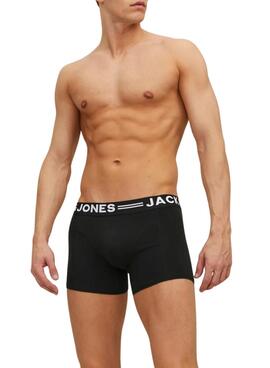 Pack 3 Boxershorts Jack and Jones Sense schwarz für Herren