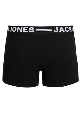 Pack 3 Boxershorts Jack and Jones Sense schwarz für Herren