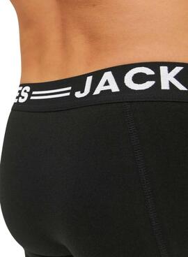 Pack 3 Boxershorts Jack and Jones Sense schwarz für Herren