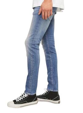 Jeans Jack and Jones Glenn Fox in blauem Waschton für Herren.