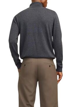Pullover Jack and Jones Basic Rollkragen grau für Herren.